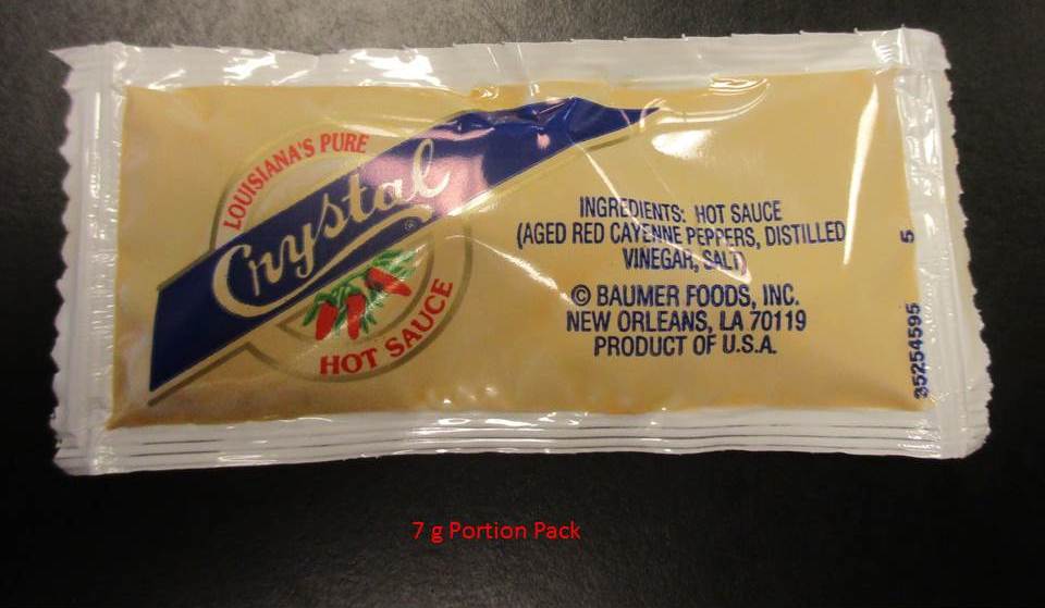 Crystal Hot Sauce Portion Pack, 7 Gram -- 200 Per Case