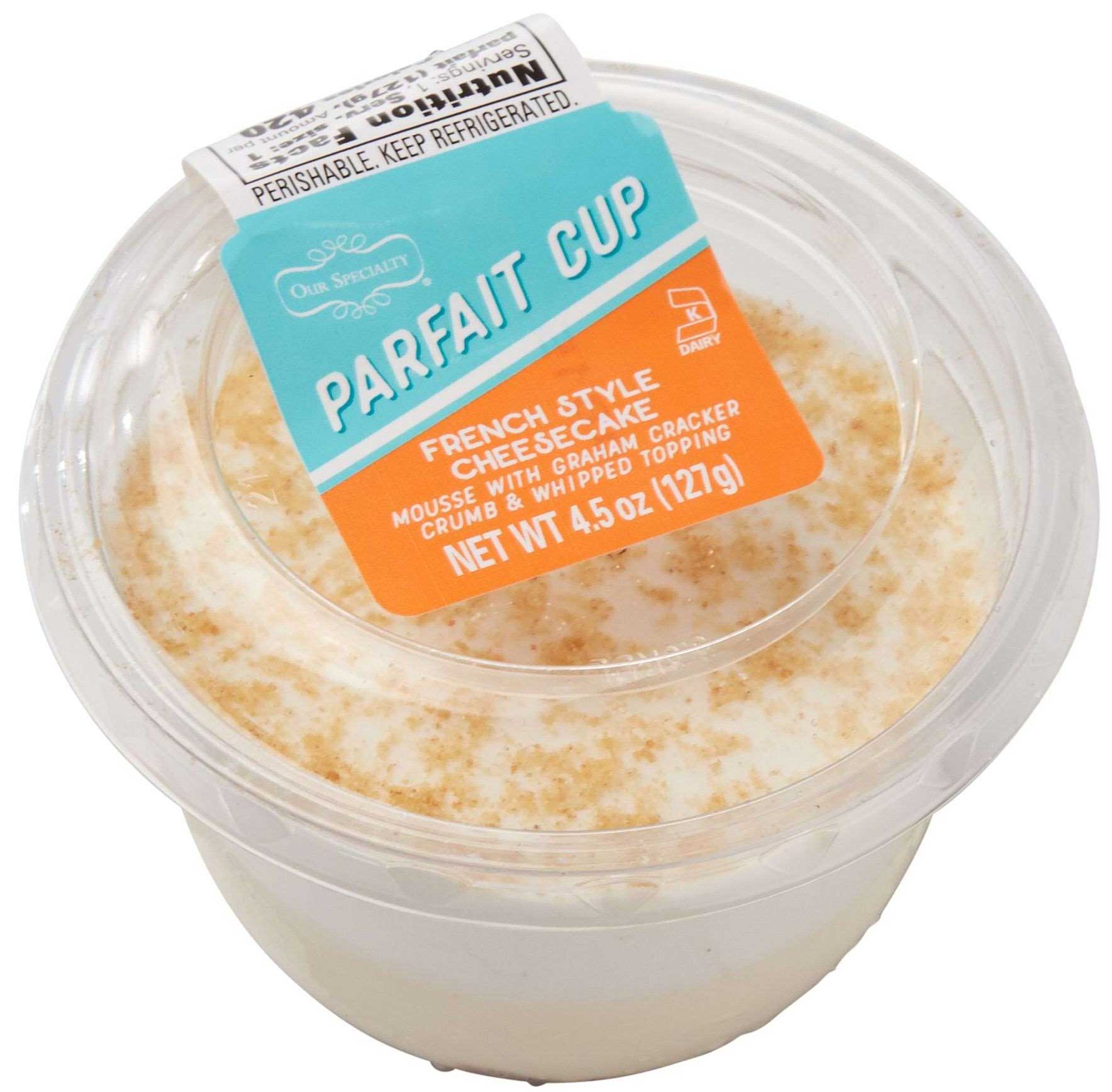 Our Specialty French Style Cheesecake Parfait Cup, 0.281 Pound