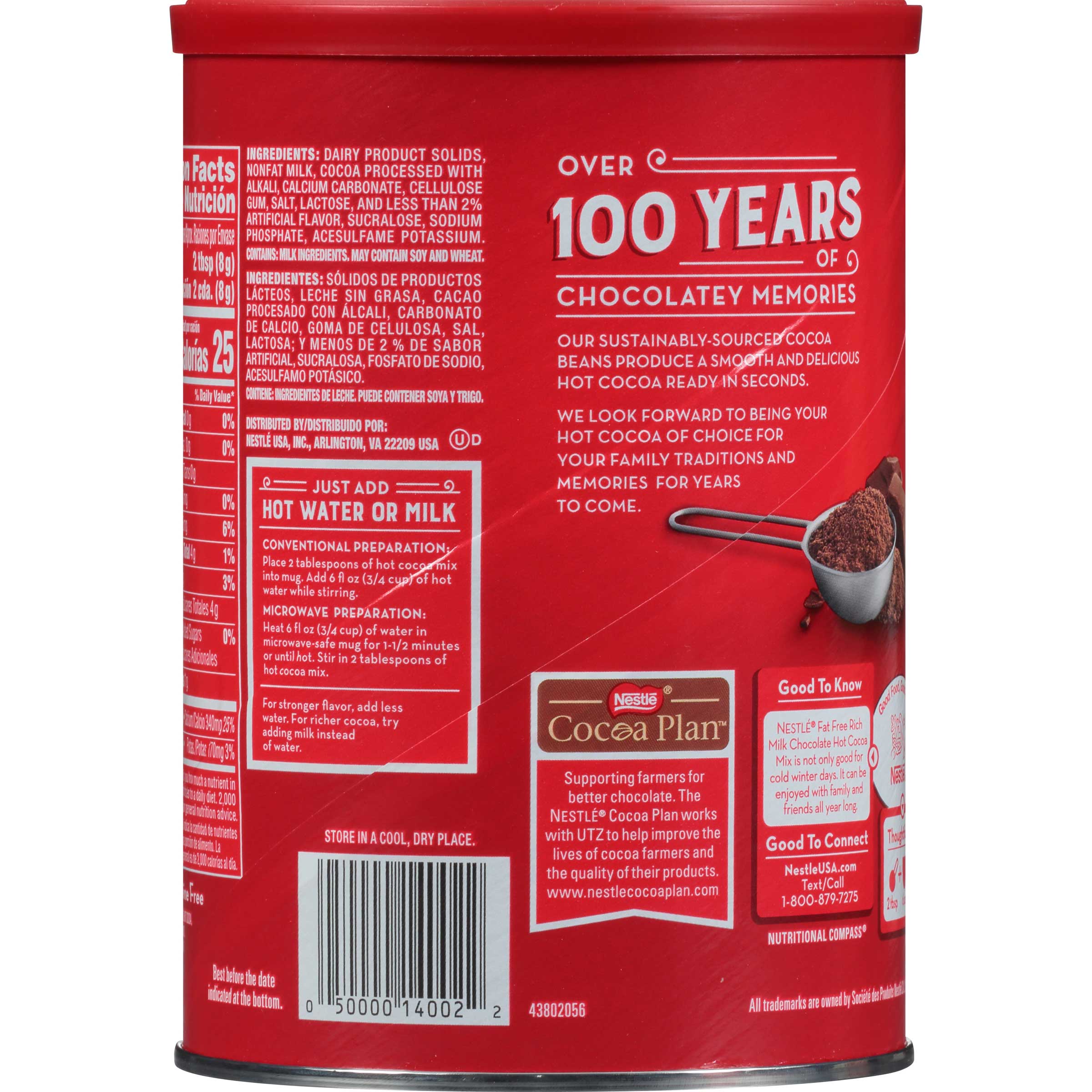 Nestle Milk Chocolate Flavor Hot Cocoa Mix Case