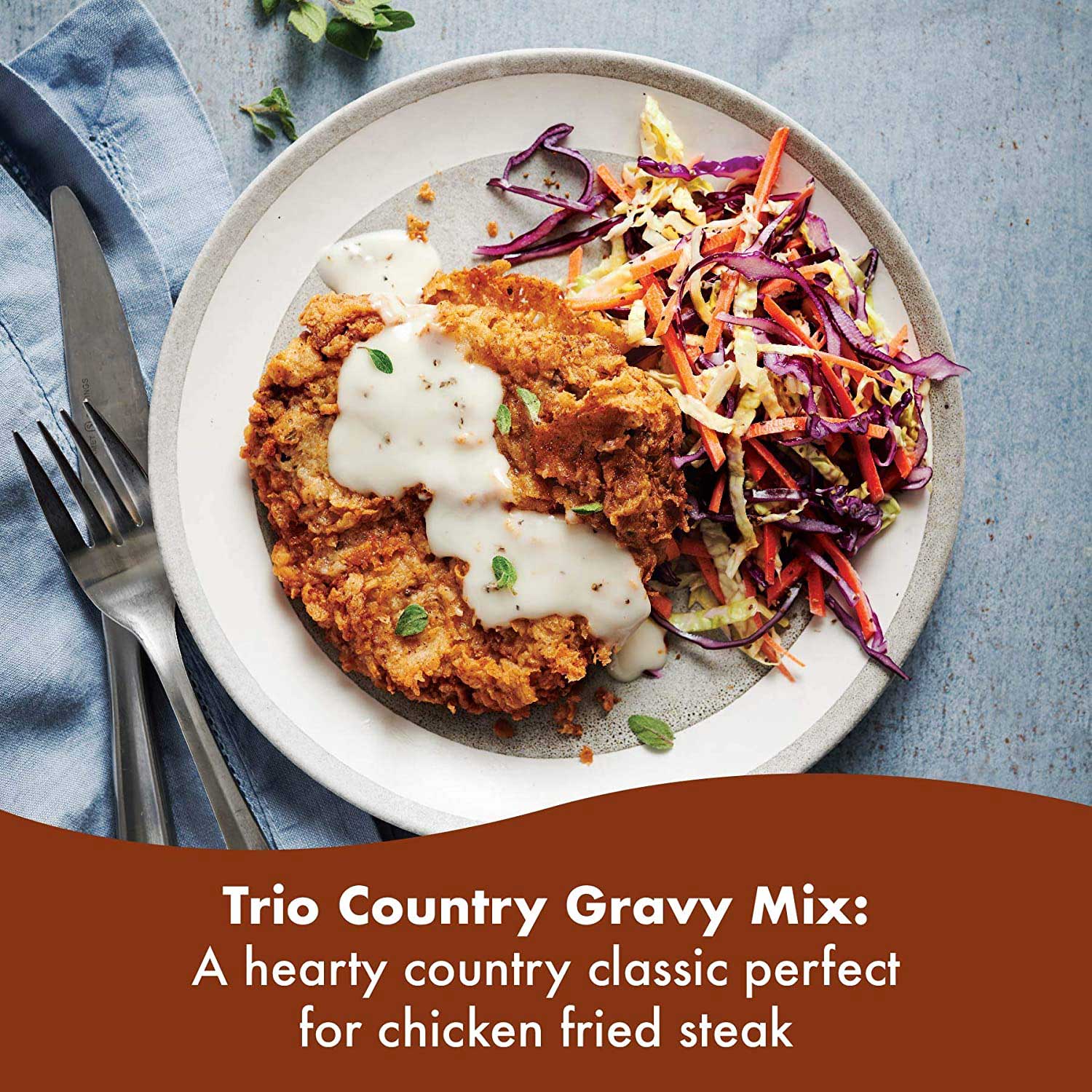 Trio Country Gravy Mix, 22 Ounce -- 8 Per Case
