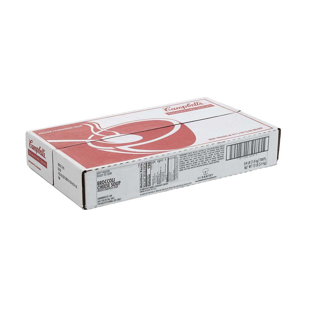 Campbells Condensed Frozen Broccoli Cheese Soup - 4 lb. tray, 3 per case