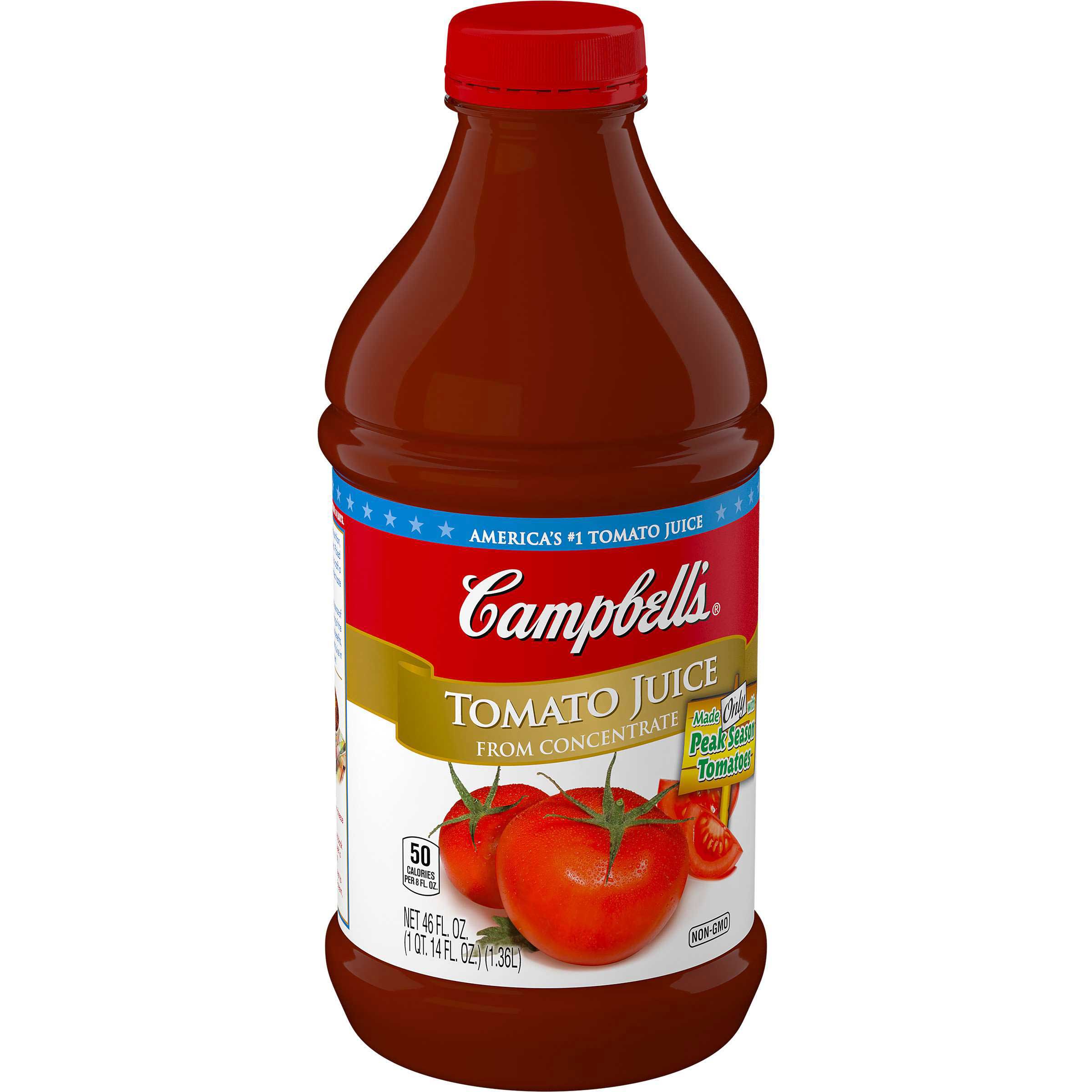 Campbell's 100 Percent Tomato Juice, 46 Fluid Ounce -- 6 Per Case