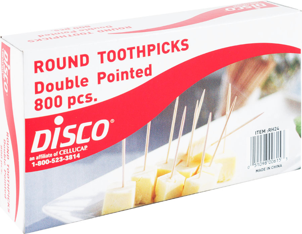 Disco Round Hotel Toothpick, 2 1/2 Inch, 800 Count -- 24 Per Case