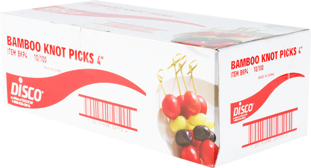 Cellucap Bamboo Knot Pick, 4 Inch -- 1000 Per Case
