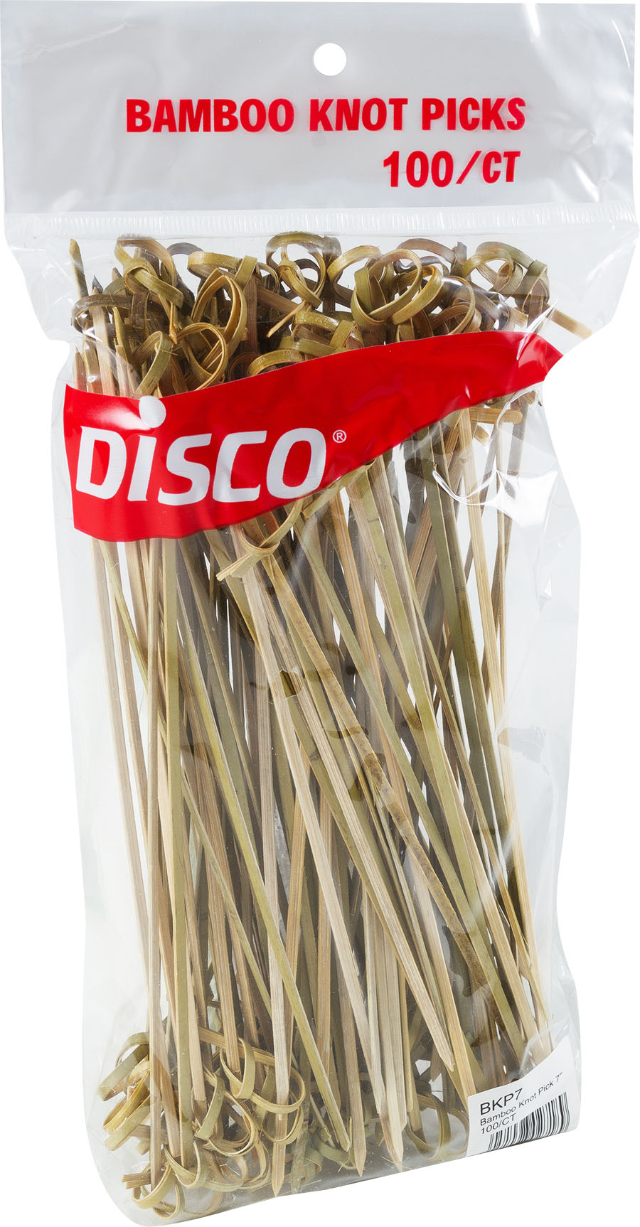 Disco Knot Pick Bamboo Skewer, 7 Inch, 100 Count -- 10 Per Case