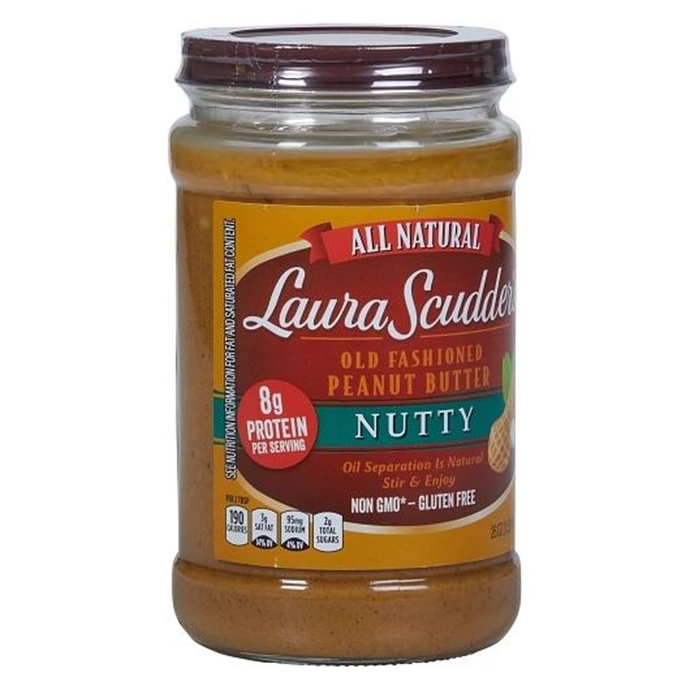 Laura Scudders Nutty Peanut Butter, 26 Ounce -- 6 Per Case
