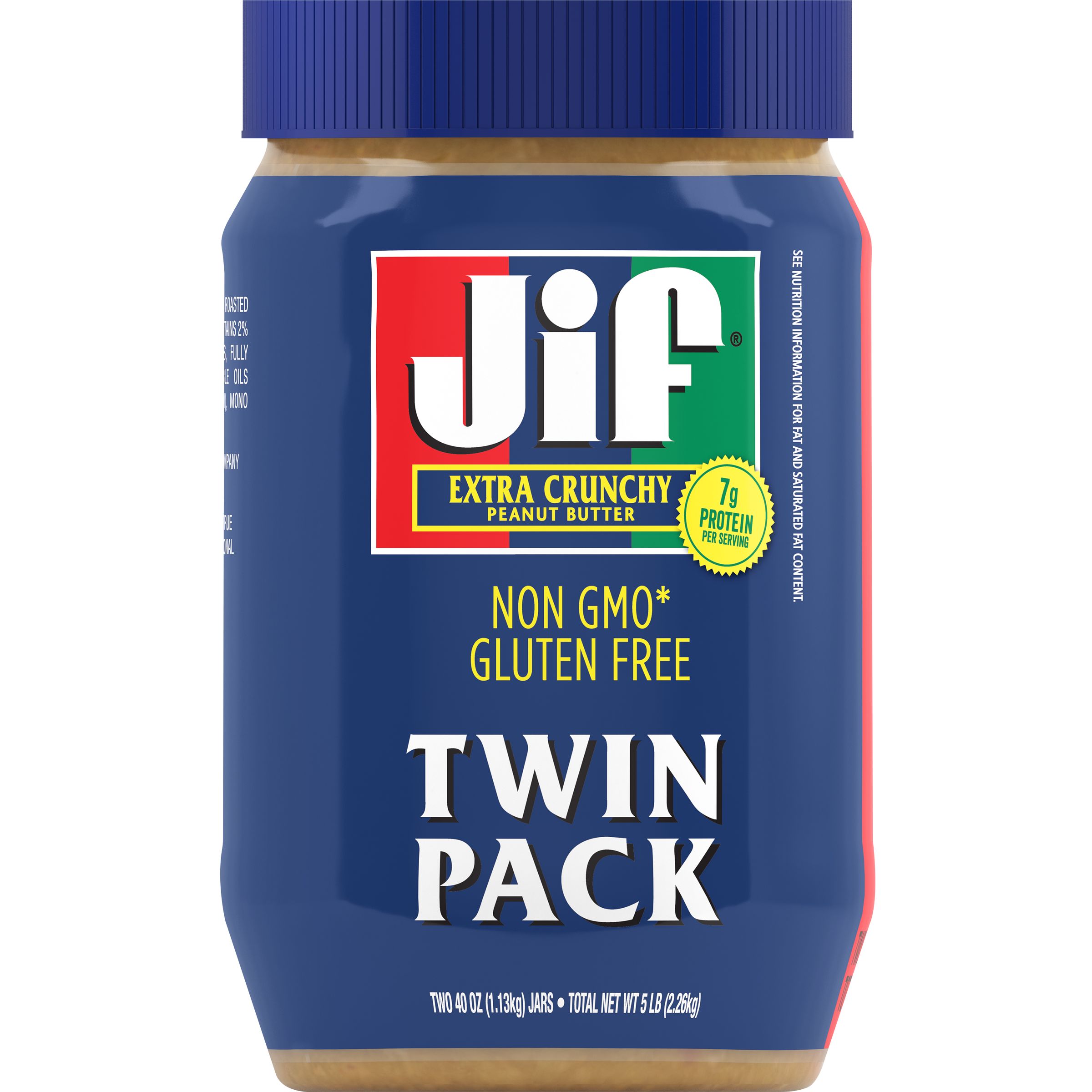 Jif Extra Crunchy Peanut Butter - Twin Pack, 40 Ounce - 2