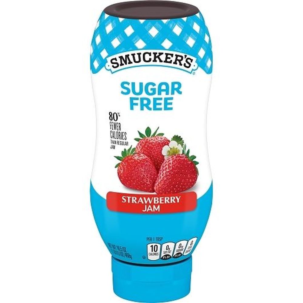 Smuckers Sugar Free Strawberry Jam, 16.5 Ounce Squeeze 12 per case