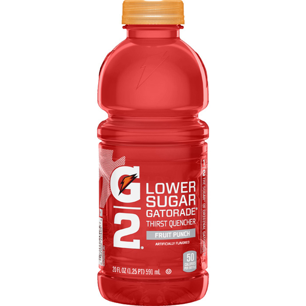 G2 Perform 02 Low-Calorie Thirst Quencher, Fruit Punch, 20 oz Bottle, 24/Carton G2 Perform 02 Low-Calorie Thirst Quencher, Fruit Punch, 20 oz Bottle, 24/Carton