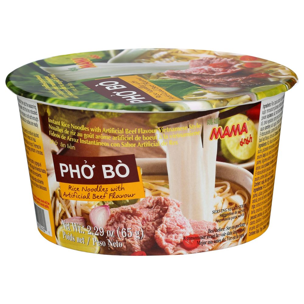 Mama Pho Bo Beef Flavor Rice Noodle Bowl, 2.29 Ounce -- 6 Per Case