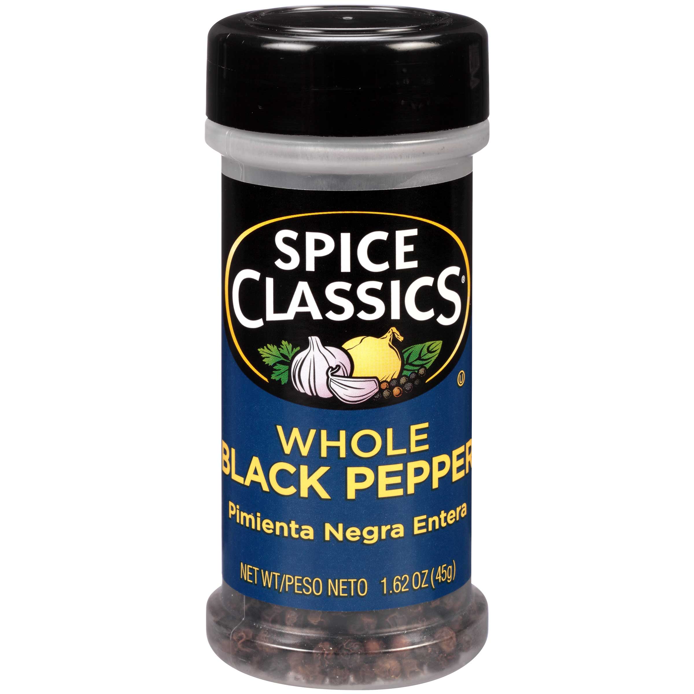 Spice Classics Black Whole Pepper, 1.62 Ounce -- 12 Per Case