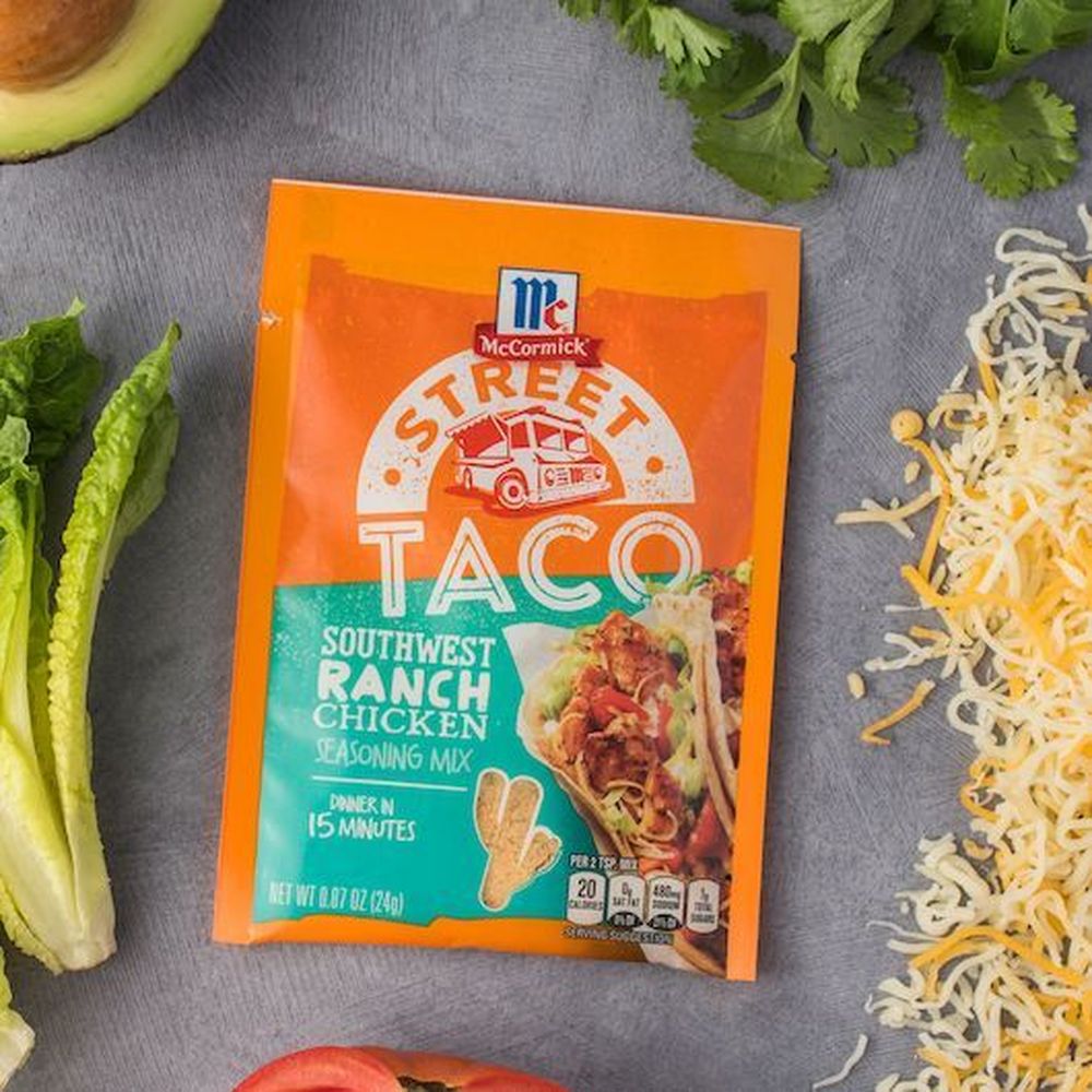 Mccormick Southwest Ranch Chicken Street Taco Seasoning Mix, 0.87 Ounce -- 12 Per Case