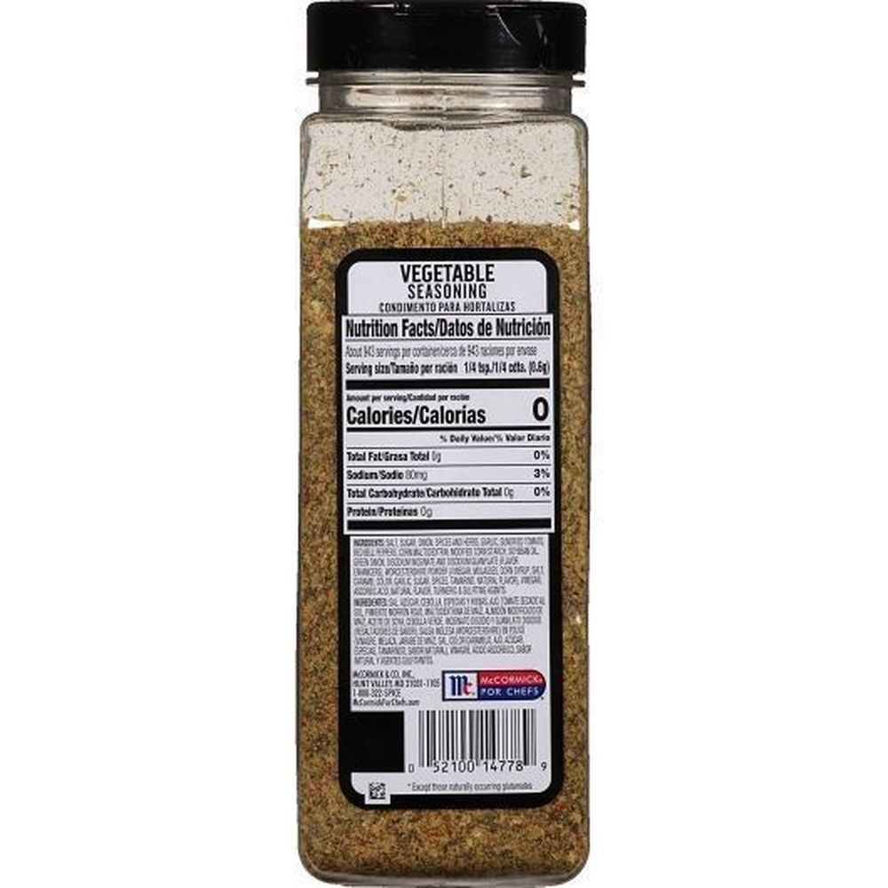 Mccormick Grill Mates Vegetable Seasoning, 20 Ounce -- 6 Per Case