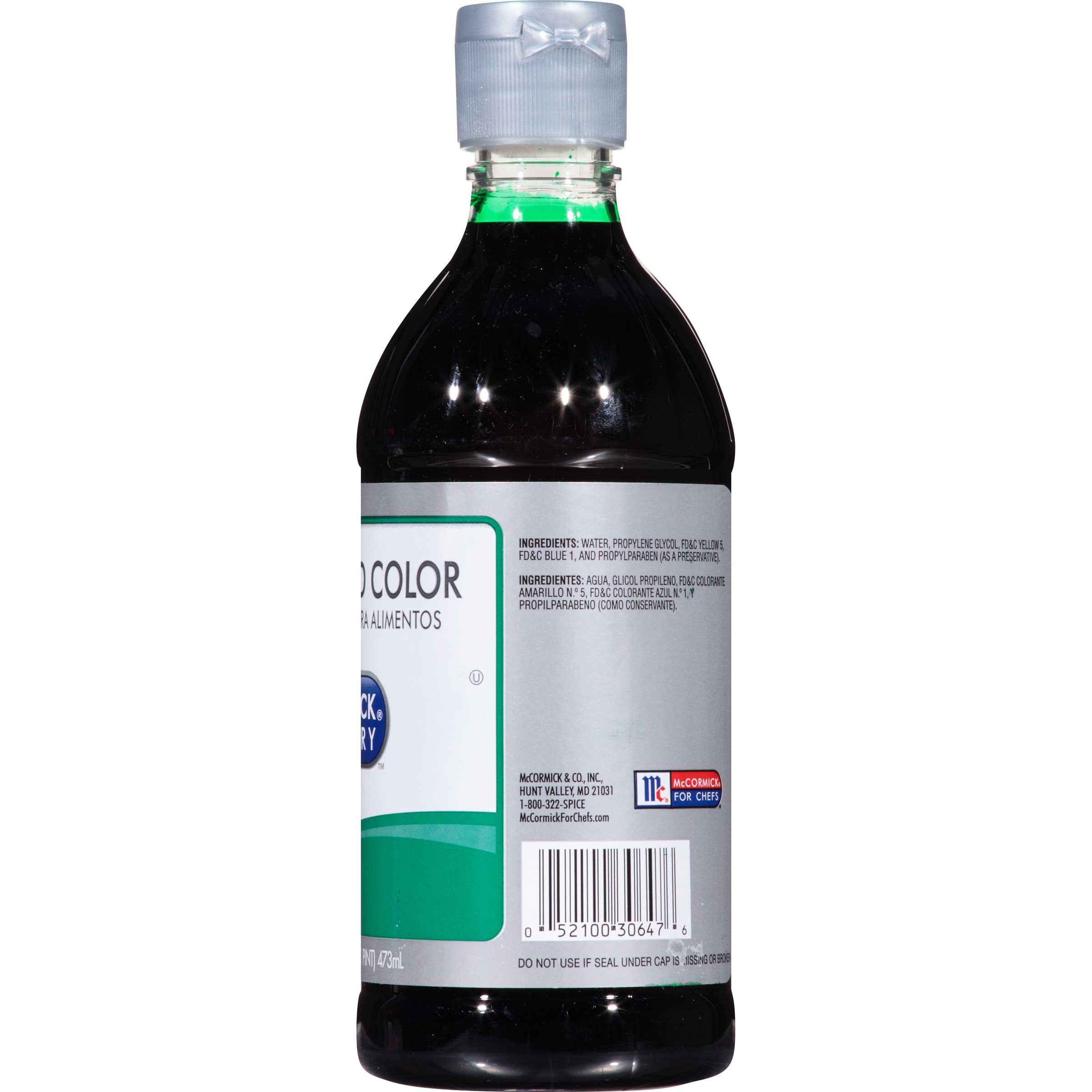 Mccormick Culinary Green Food Color, 16 Fluid Ounce -- 6 Per Case