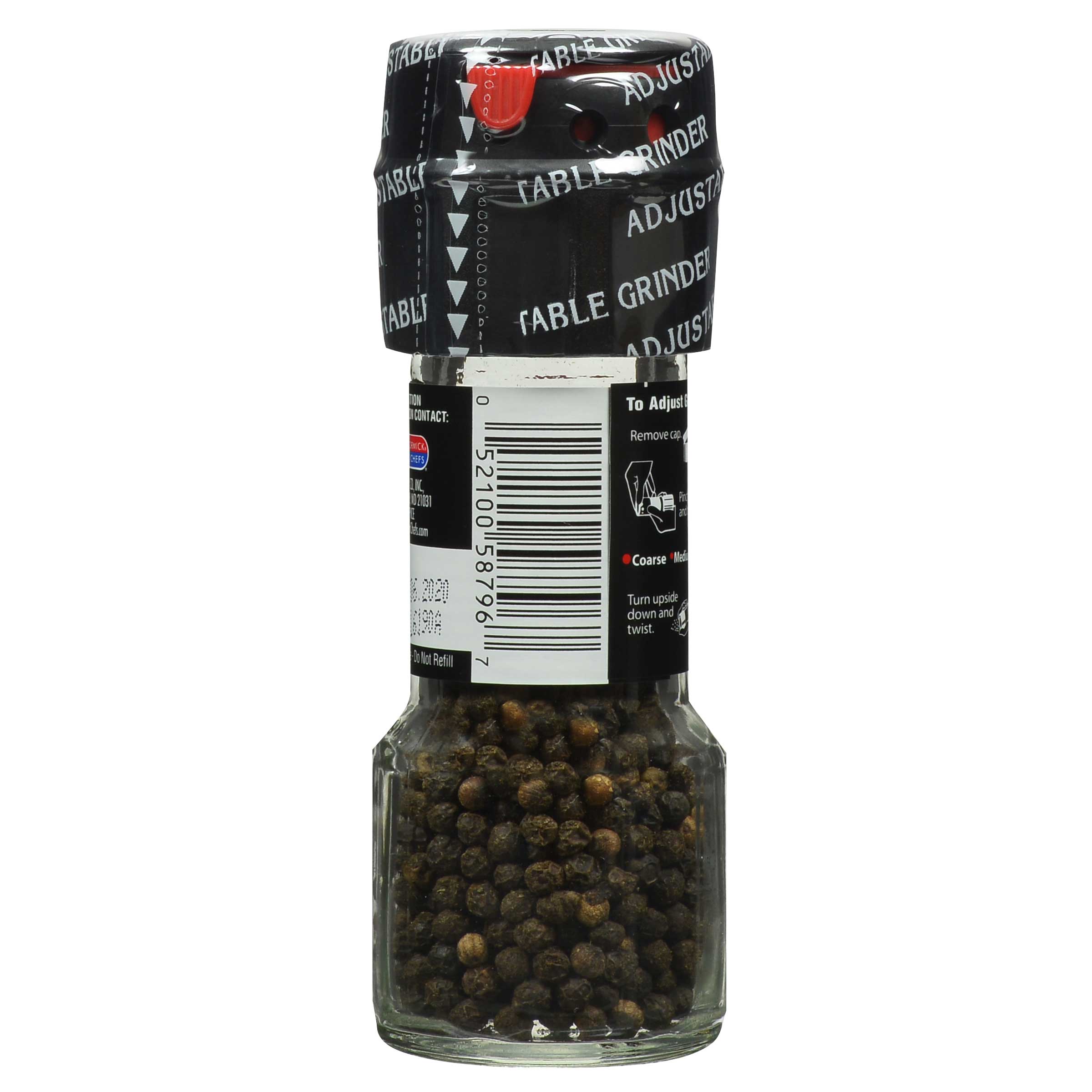 Mccormick Culinary Black Peppercorn Grinder, 1.24 Ounce -- 36 Per Case