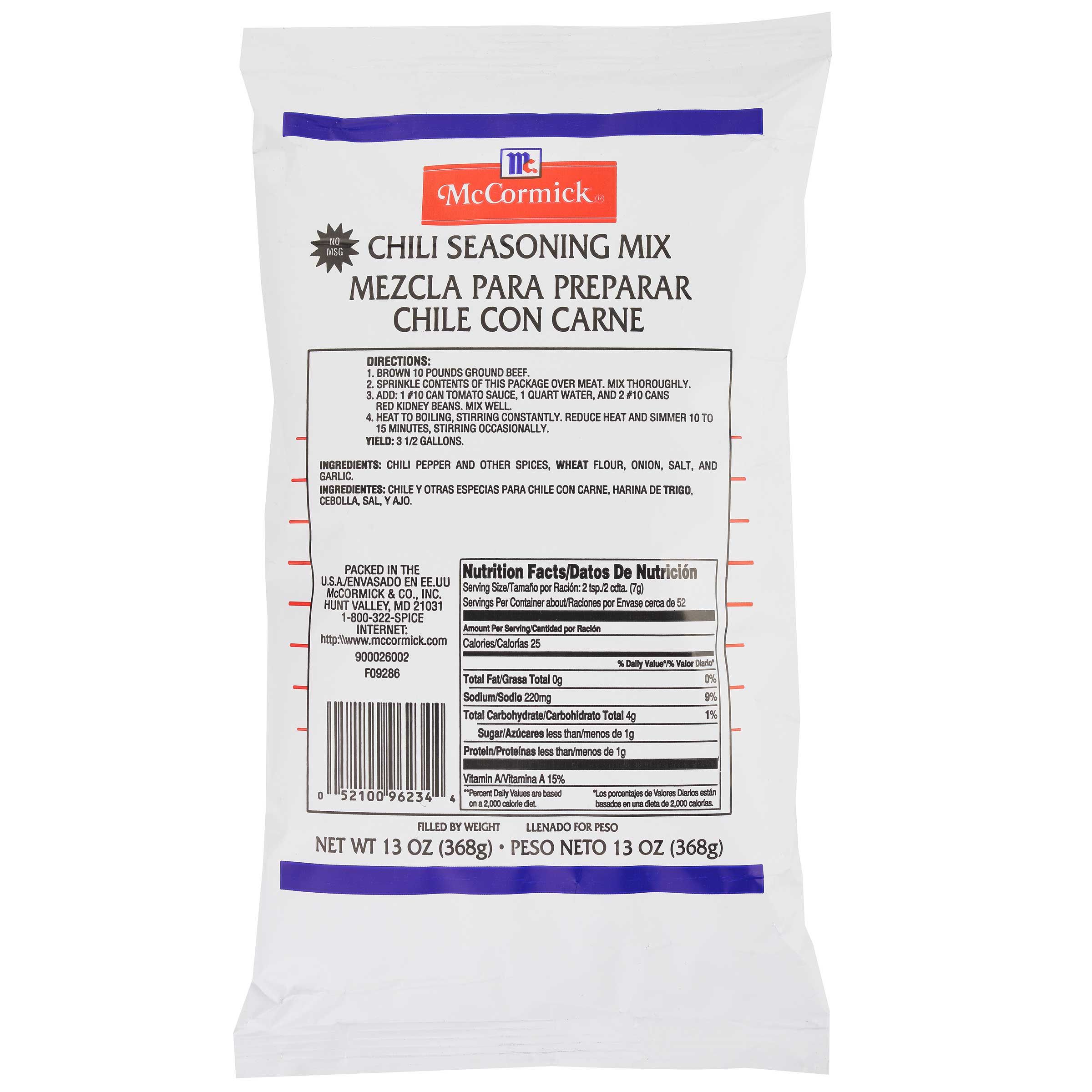 Mccormick Culinary Chili Seasoning Mix, 13 Ounce -- 6 Per Case