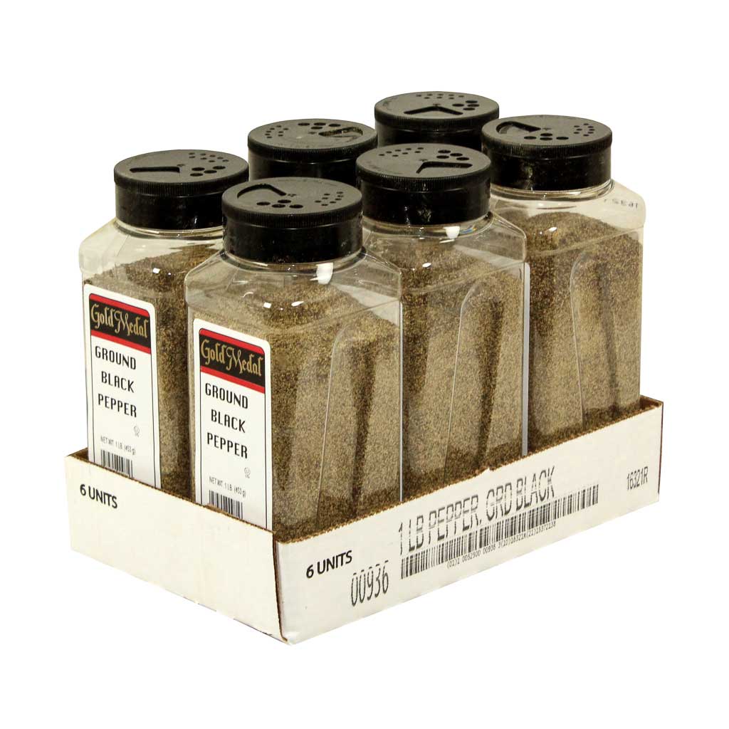 Sauer Ground Pure Black Pepper, 1 Pound -- 6 Per Case