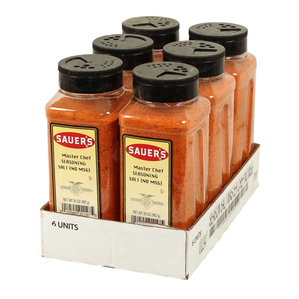 Sauer Master Chefs Choice Seasoning Salt, 35 Ounce -- 6 Per Case