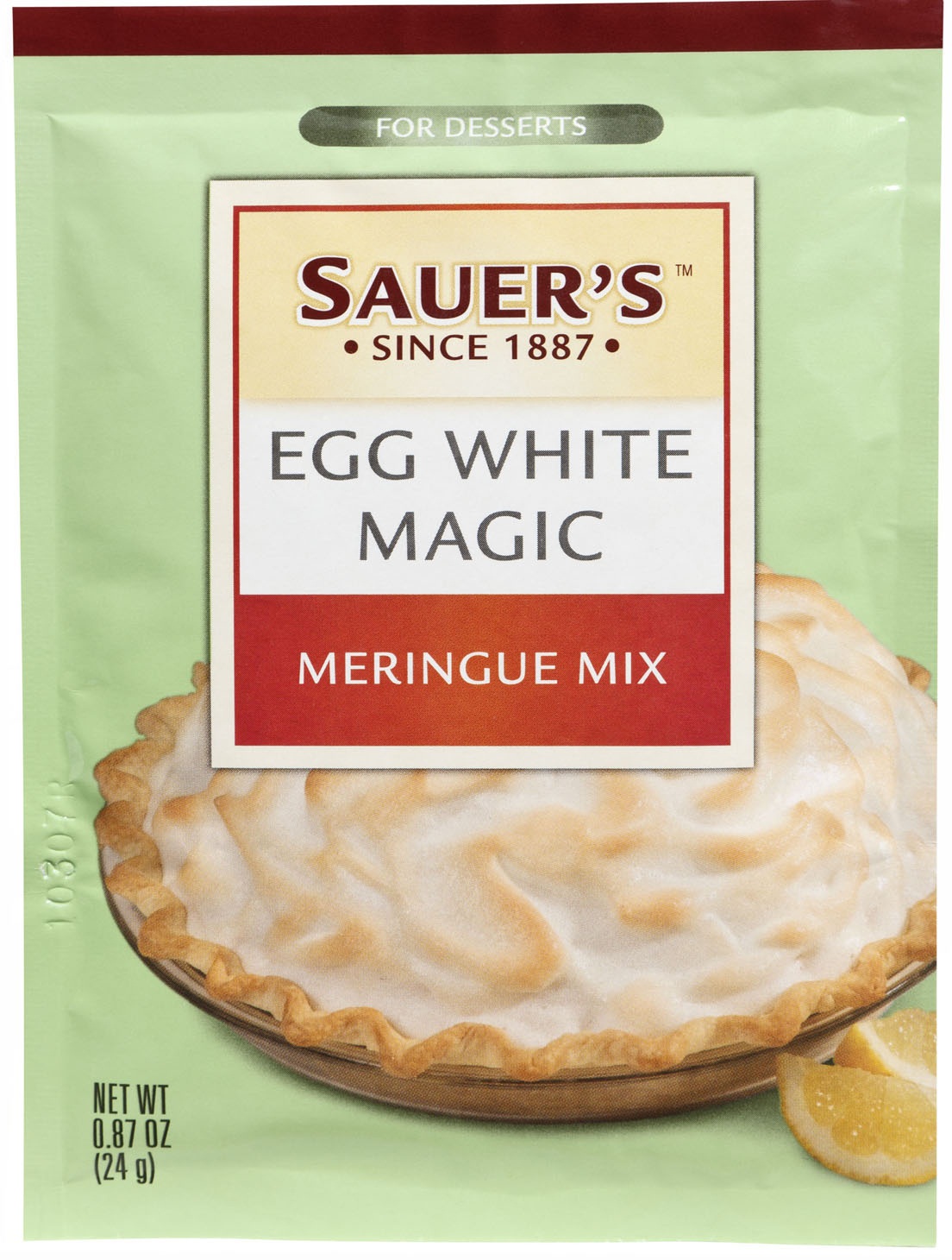 Sauer's Egg White Magic Meringue Mix, 0.87 Ounce -- 24 Per Case