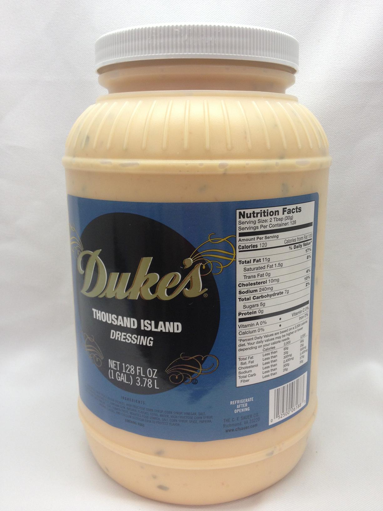 Dukes Thousand Island Dressing, 1 Gallon -- 4 per case.