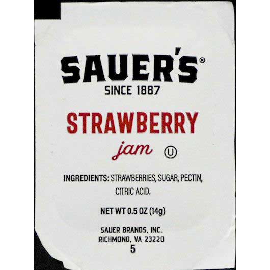 Sauer Strawberry Jam, 0.5 Ounce -- 200 Per Case