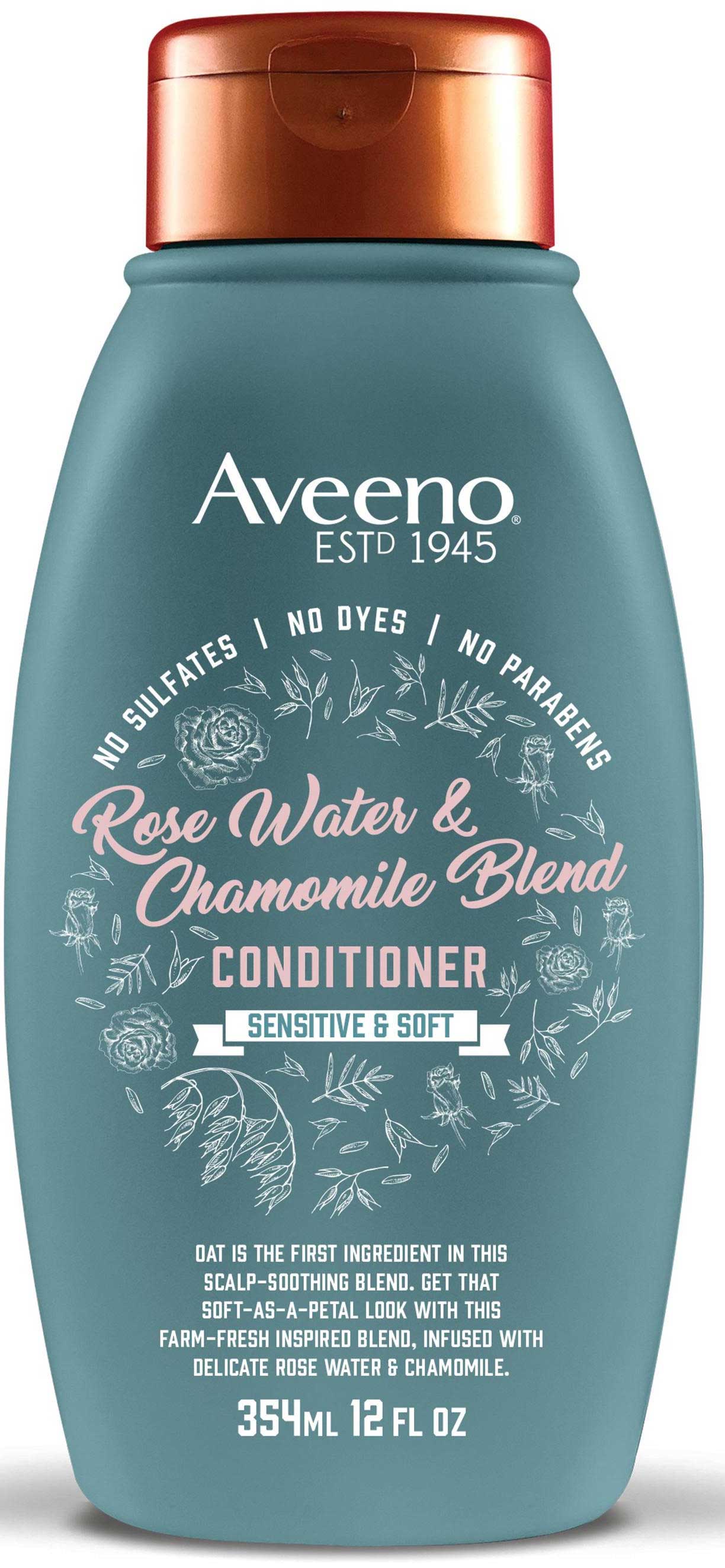 Aveeno Rosewater and Chamomile Blend Conditioner, 354 Milliliter -- 4 per case.