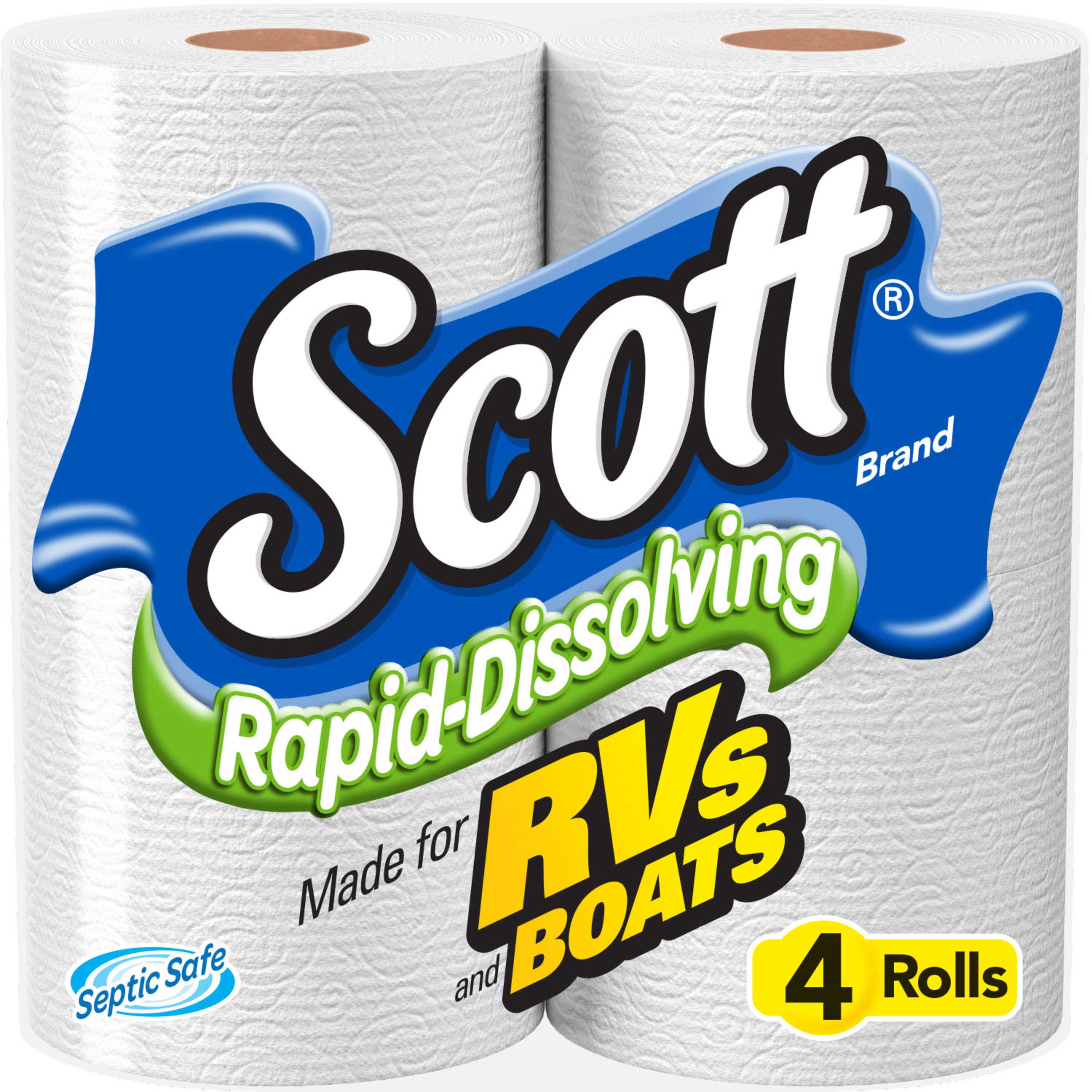 Scott Rapid Dissolve Double Roll Toilet Paper, 924 Count -- 12 Per Case