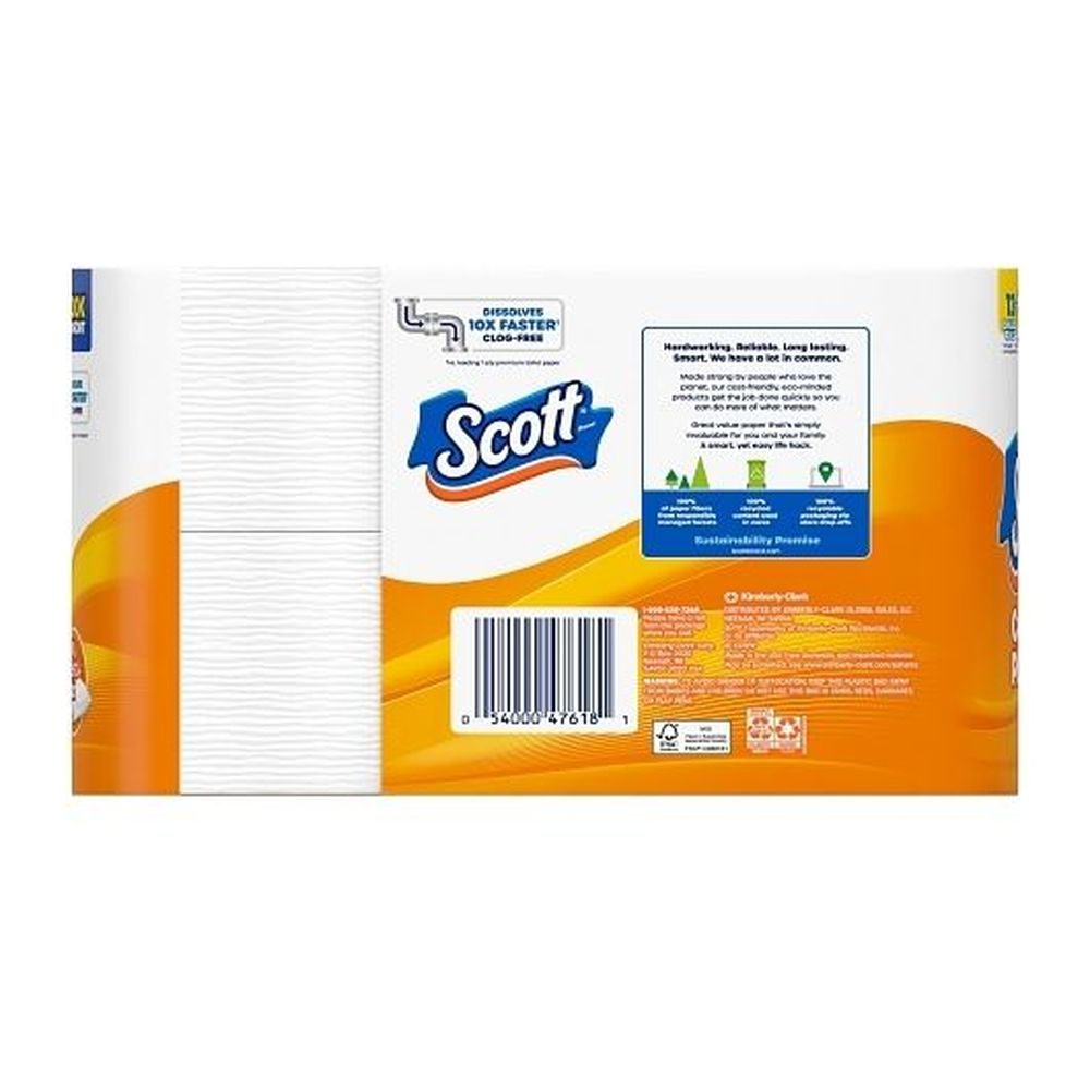 Scott Comfortplus Bath Tissue Double Roll, 12 Count