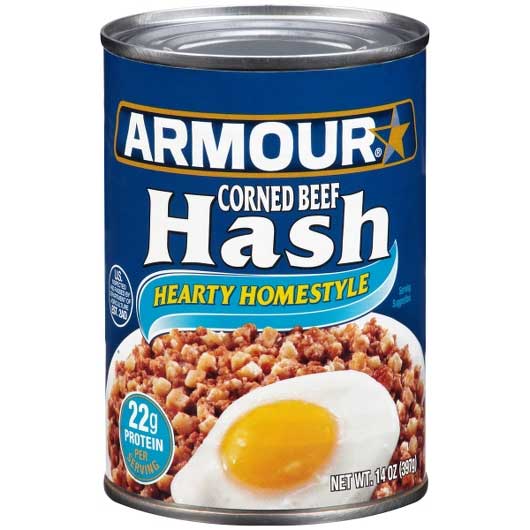 Armour Hearty Homestyle Corned Beef Hash, 14 Ounce -- 12 per case.