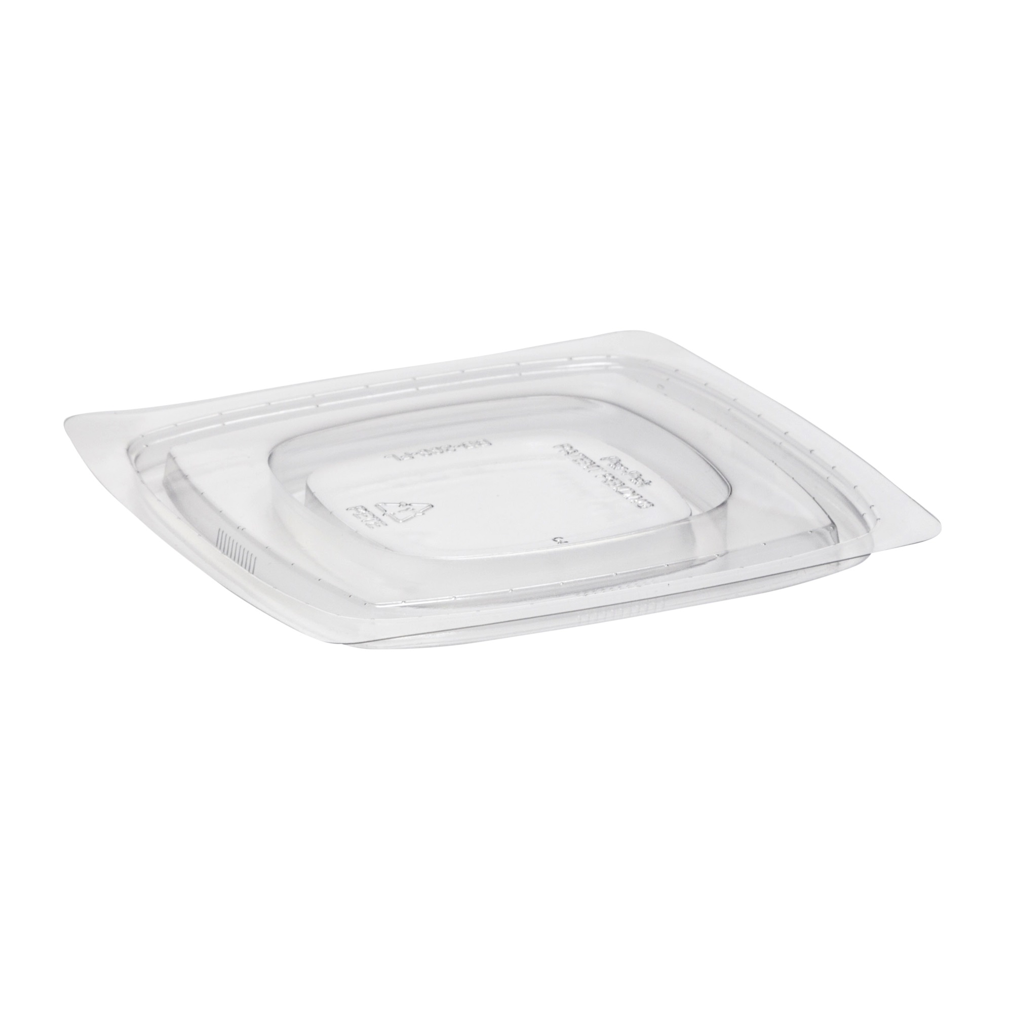 Par-pak Pete Thermoform Clear Flat Lid For Small Square Bowl -- 500 Per Case