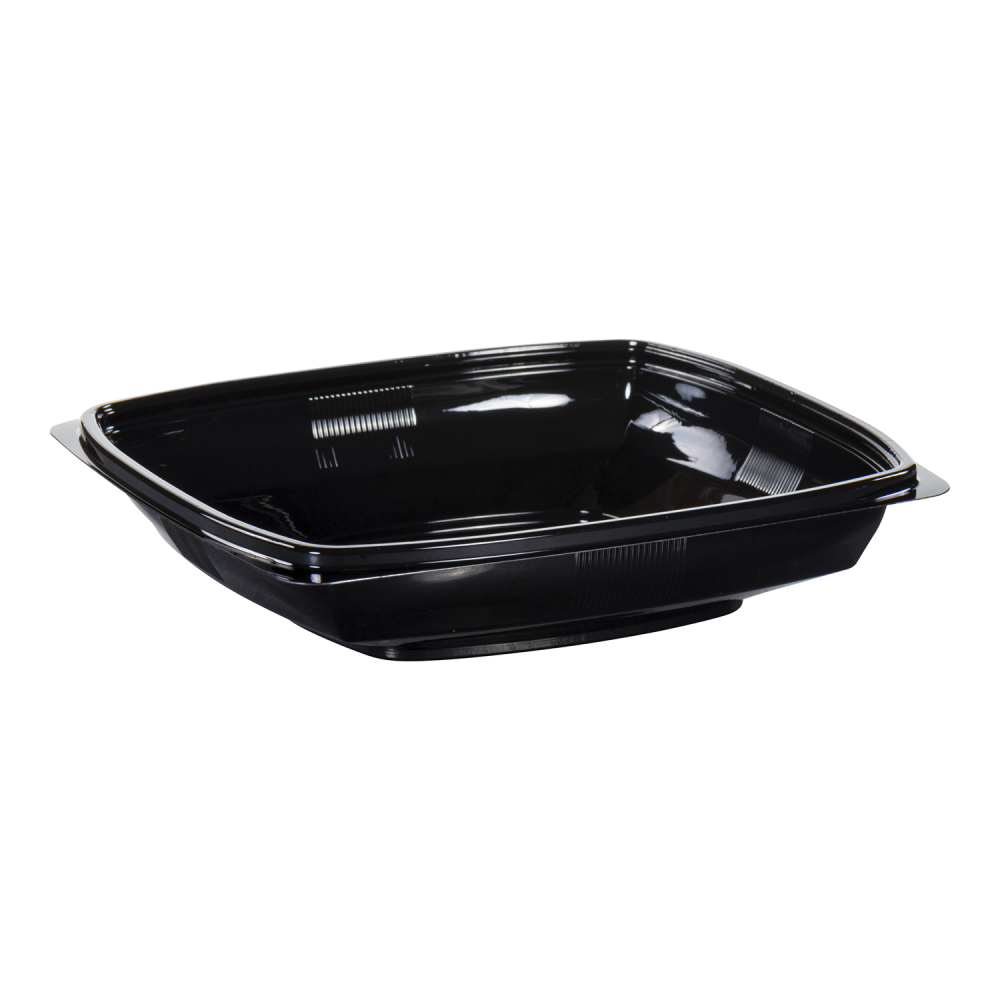Polar Pak Black Pet Square Bowl, 24 Ounce -- 300 Per Case