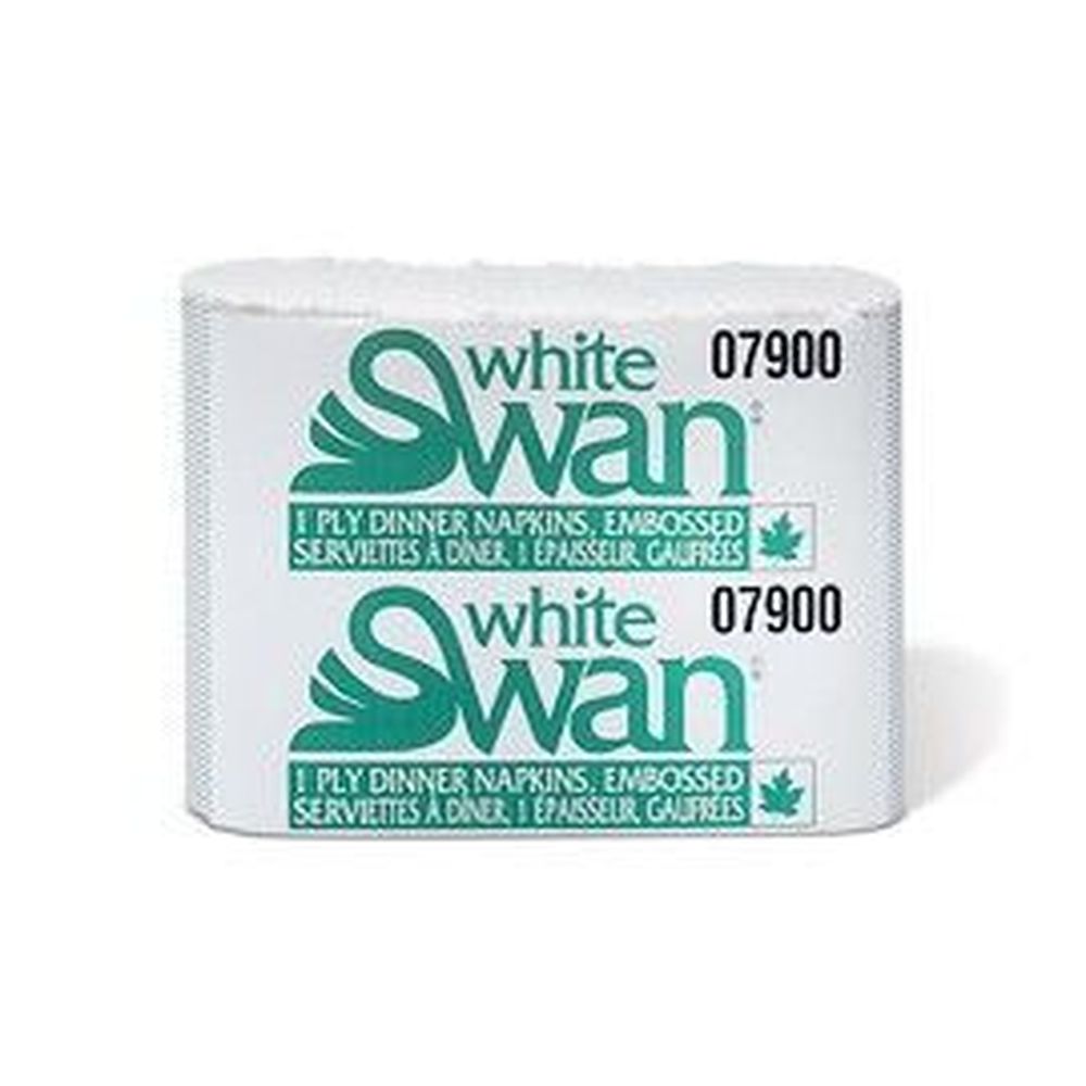 White Swan White 1-ply 8 Fold Dinner Napkin, 250 Count -- 12 Per Case
