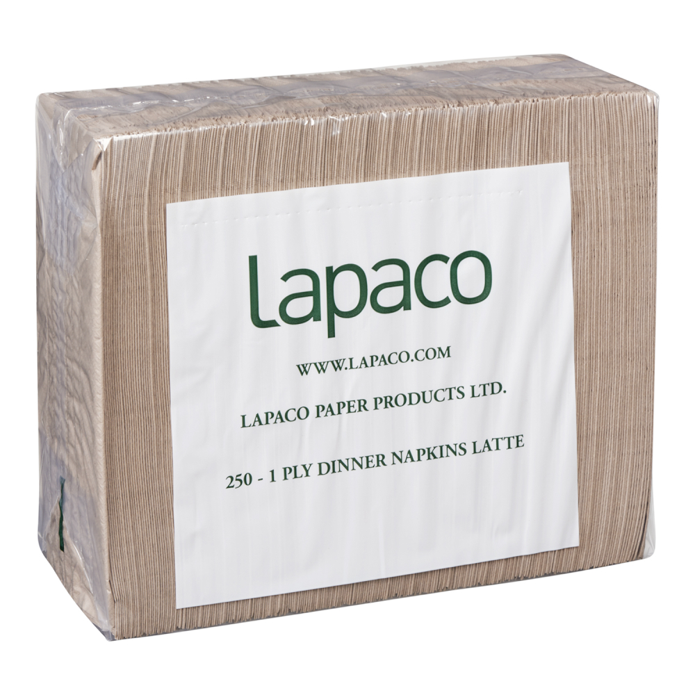 Lapaco 1 Ply Latte Dinner Napkin 500 per case.