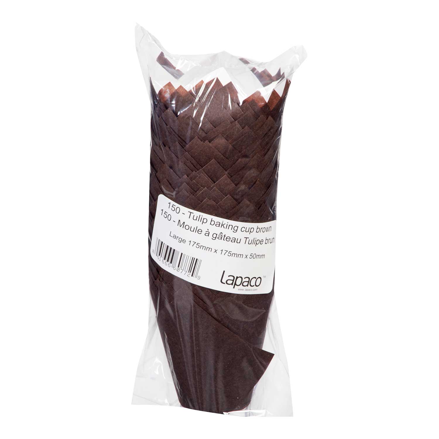 Lapaco Large Brown Tulip Baking Cup, 150 Count -- 6 Per Case