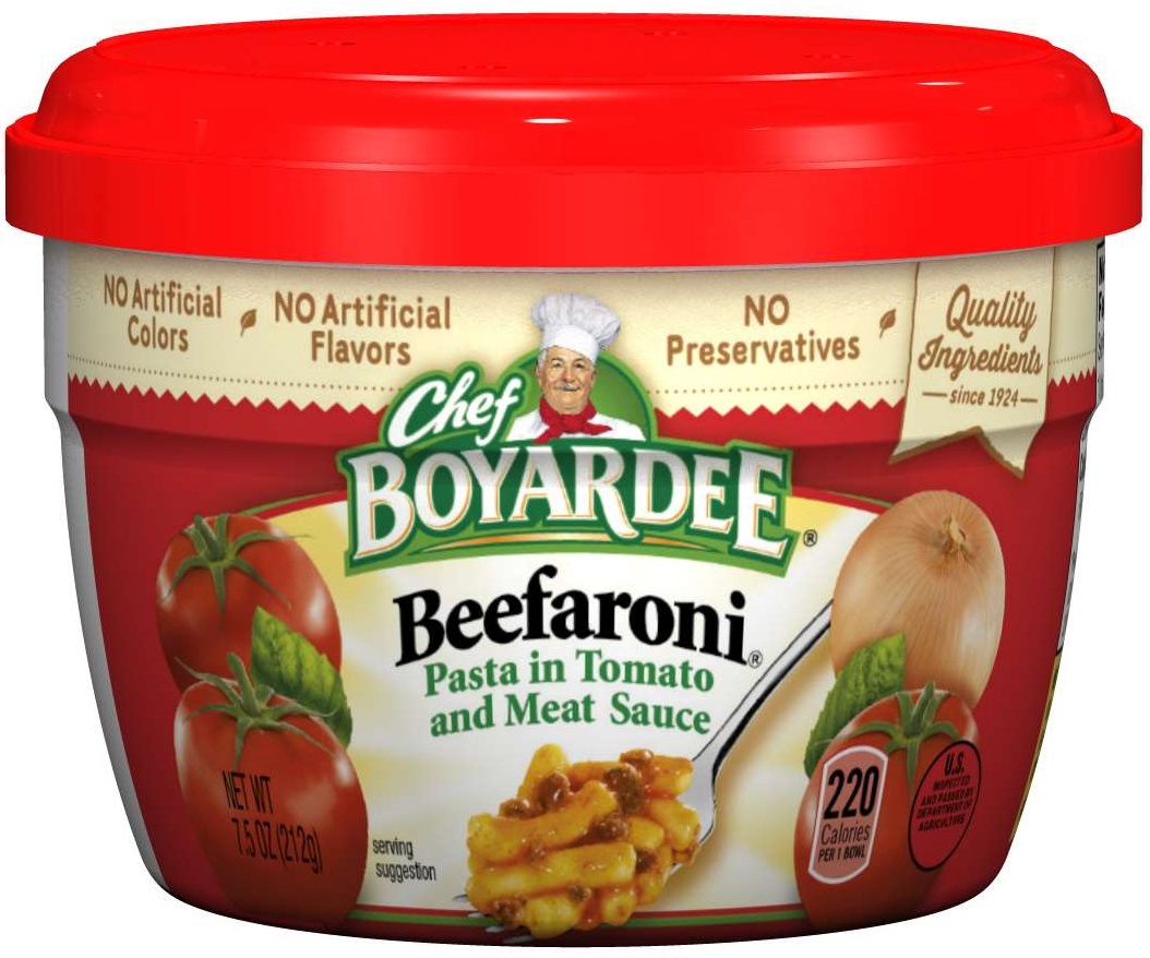 Chef Boyardee Microwavable Beefaroni Entree, 7.5 Ounce -- 12 Per Case