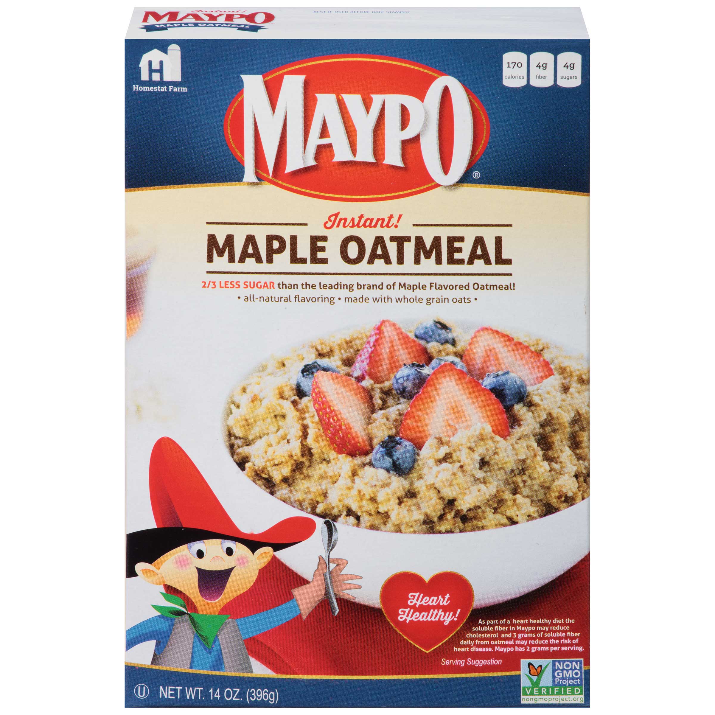 Maypo Instant Maple Oatmeal Cereal, 14 Ounce -- 12 Per Case