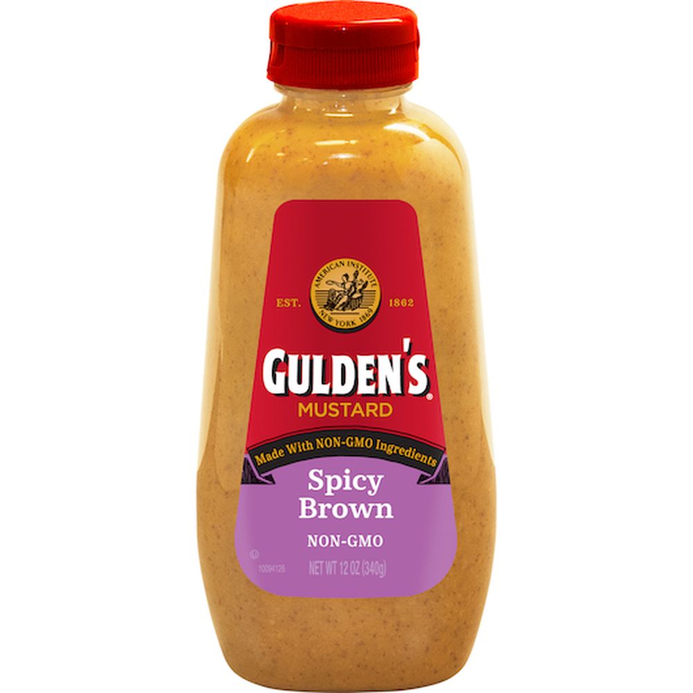 Gulden's Spicy Brown Mustard, 12 Ounce Squeeze Bottle -- 12 Per Case