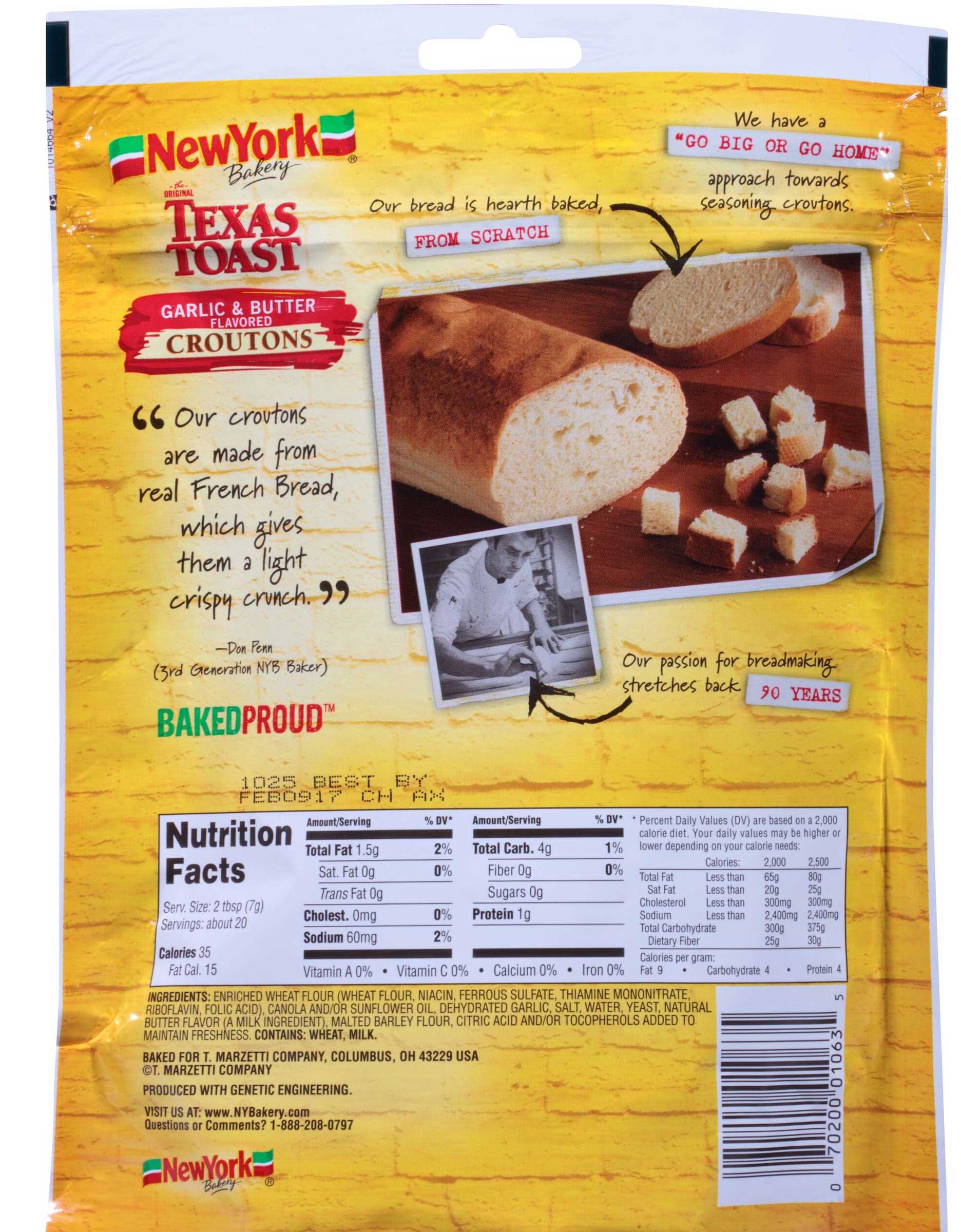 New York Texas Toast Garlic And Butter Crouton, 5 Ounce -- 12 Per Case