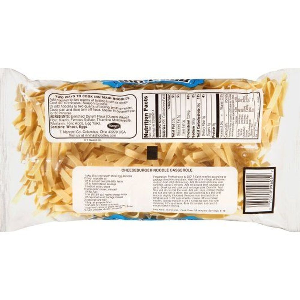 Inn Maid Wide Egg Noodles, 8 Ounce -- 12 Per Case