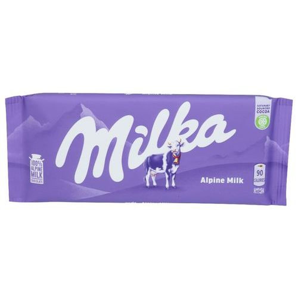Milka Alpine Milk Chocolate Bar, 3.52 Ounce -- 25 Per Case