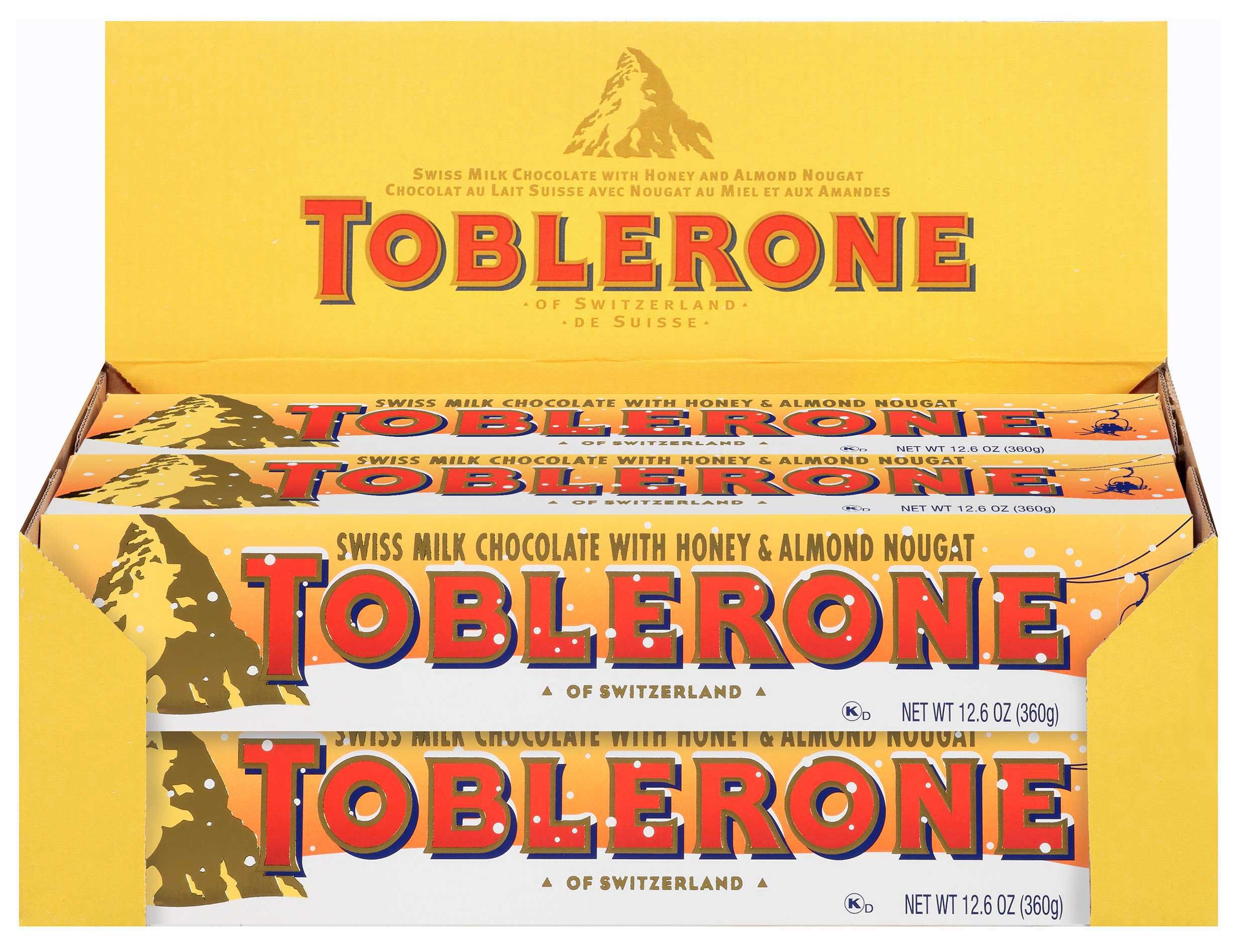 Toblerone Swiss Milk Chocolate Bar, 12.6 Ounce -- 20 per case, image size:2456x1896