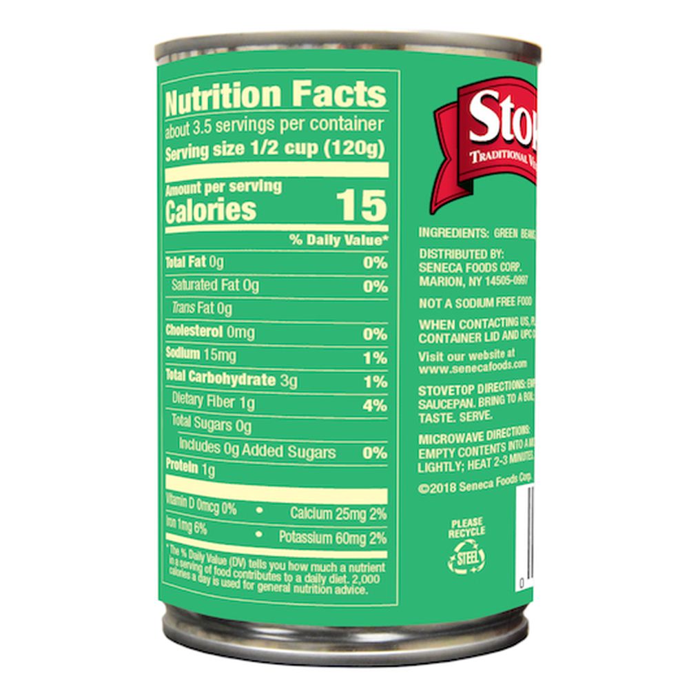 Stokely's No Salt Cuts Green Beans, 14.5 Ounce -- 24 Per Case