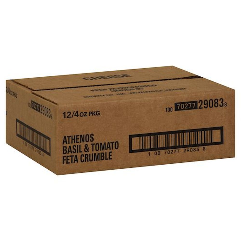 Athenos Crumbled Tomato and Basil Feta Cheese 4 Ounce 12 per case