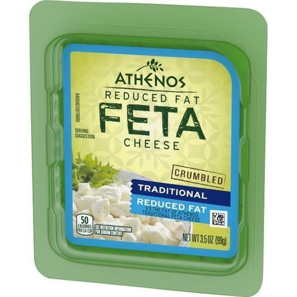 Athenos Reduced Fat Crumbled Feta Cheese, 3.5 Ounce -- 12 Per Case