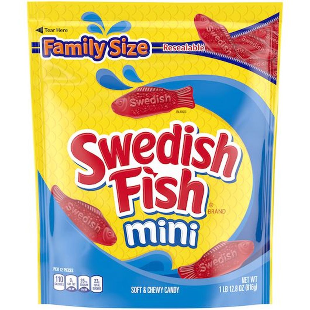 Swedish Fish Red Mini Soft And Chewy Candy, 1.8 Pound -- 3 Per Case