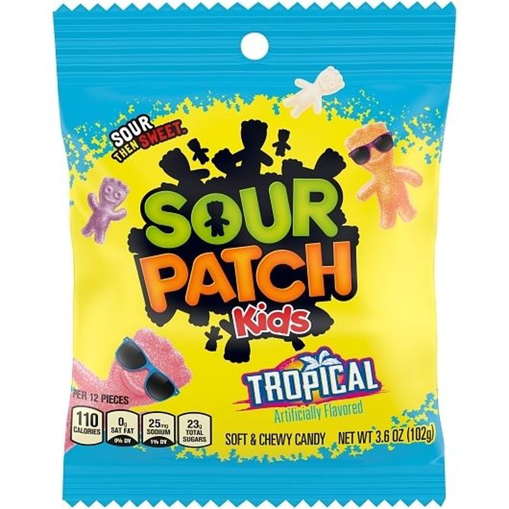 Sour Patch Kids Tropical Soft And Chewy Candy, 3.6 Ounce -- 12 Per Case