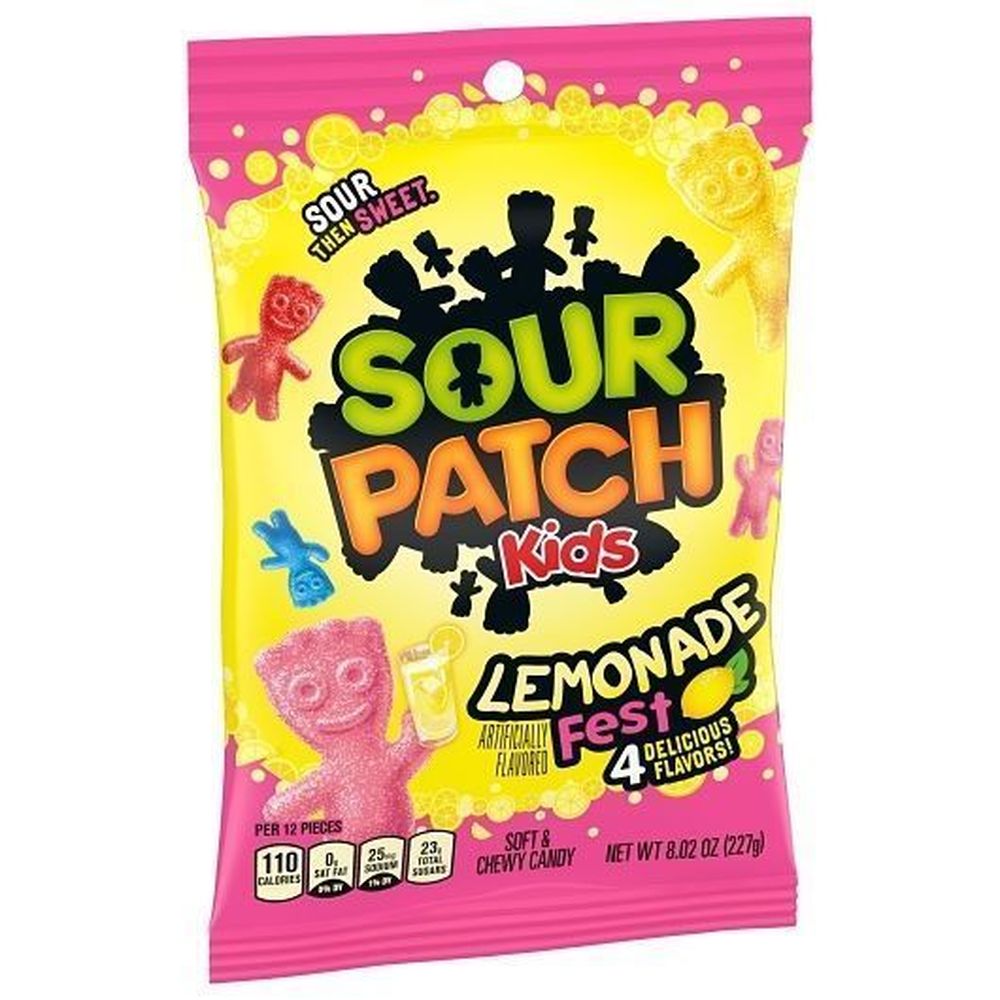 Sour Patch Kids Lemonade Soft And Chew Candy, 8.02 Ounce -- 12 Per Case