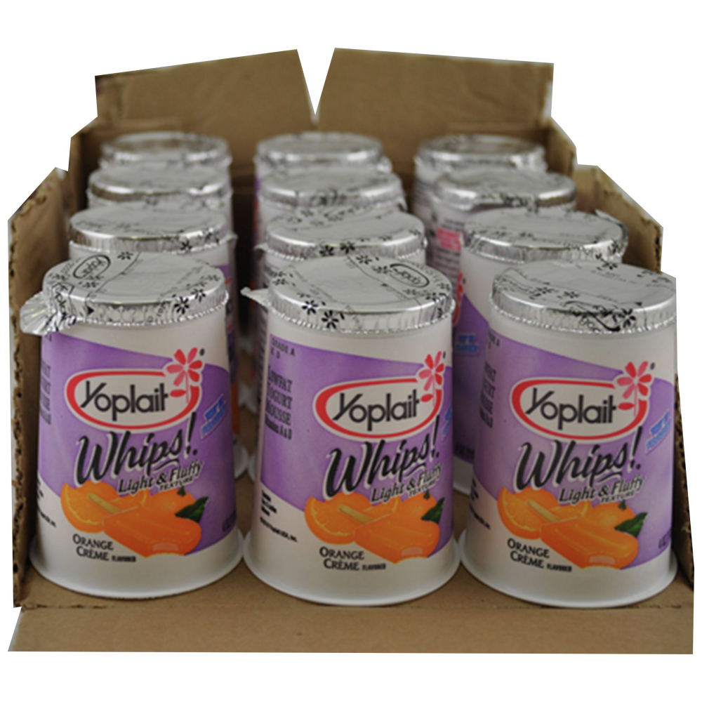 Yoplait Whips Yogurt, Orange Creme, 4 Ounce -- 12 per case.