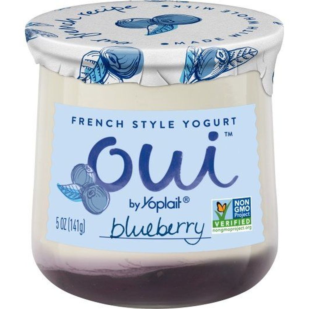 Oui By Yoplait French Style Blueberry Yogurt, 5 Ounce -- 8 Per Case