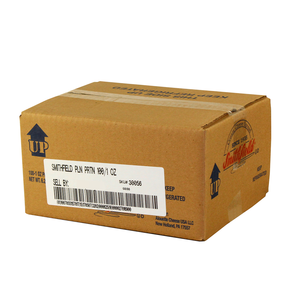 Smithfield Plain Portion Cream Cheese, 1 Ounce -- 100 Per Case